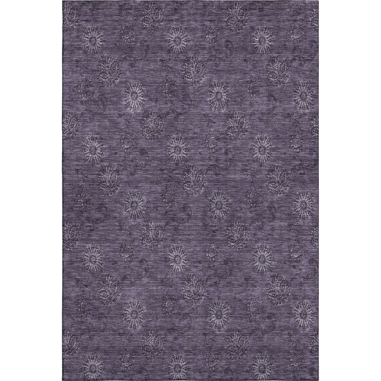 Premium Machine Washable Prisco Eggplant Rug