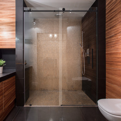 Cayman 68"- 72" W x 76" H Shower Door  with 10MM Tempered Glass