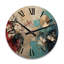 Horloge murale en bois massif Anyila-207813149