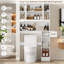 Armoire de rangement au-dessus de la toilette, organisateur de salle de bain avec tablette réglable et porte-papier hygiénique intégré-112013789