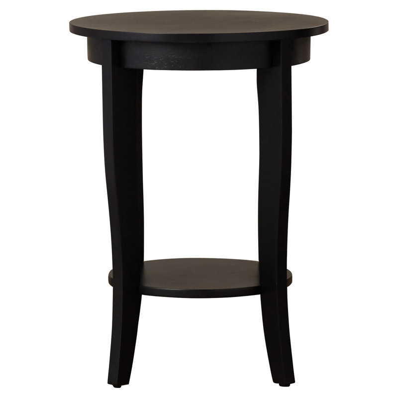Carbin Round End Table, Black