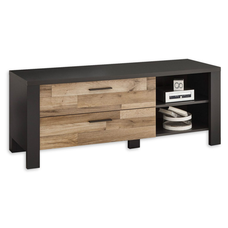 Unfinished TV Stand for TVs up to 60", Graphite/Montana Oak