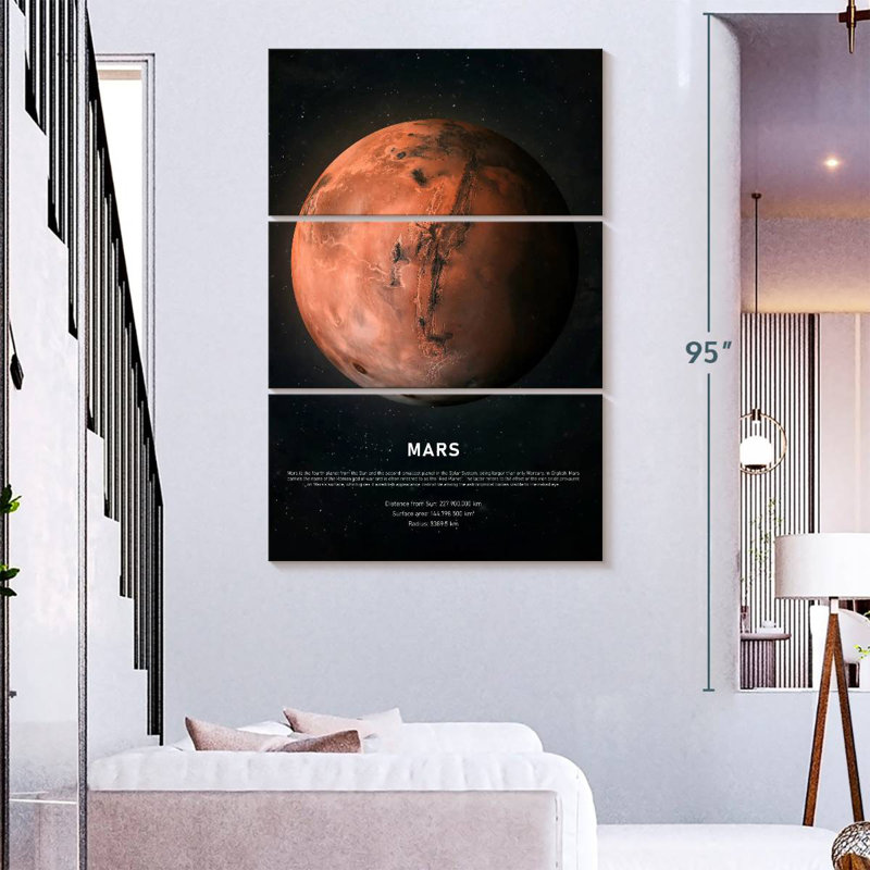 Oberle description de Mars, H 74 po x l 48 po