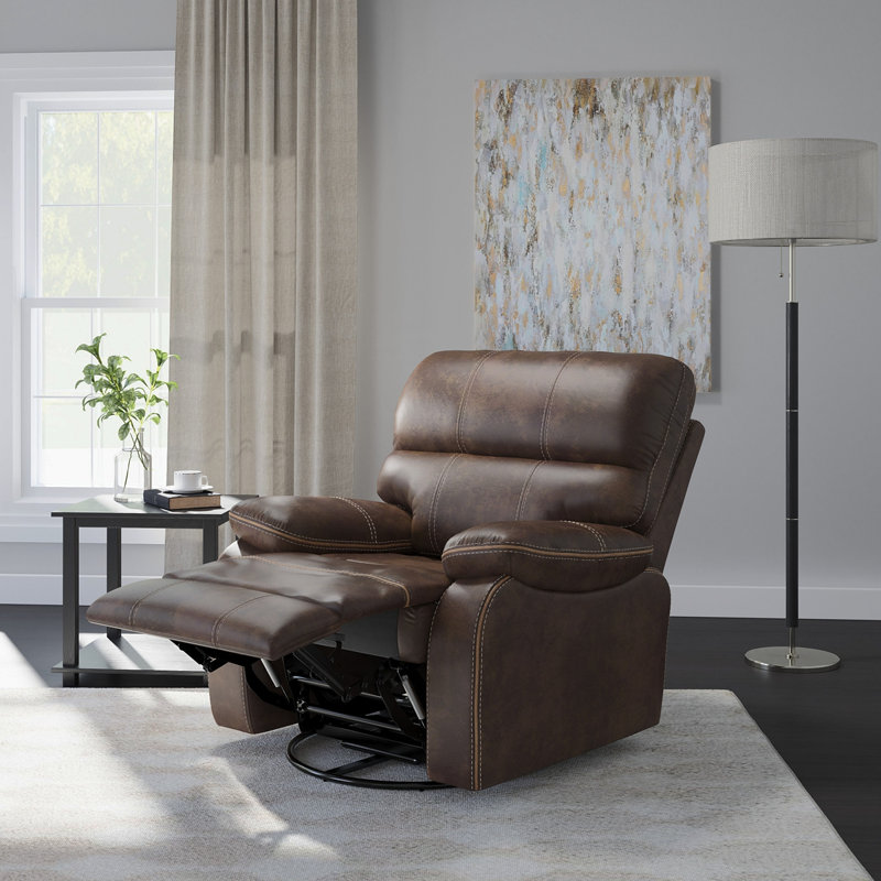 Fauteuil inclinable brun pivotant, Brun