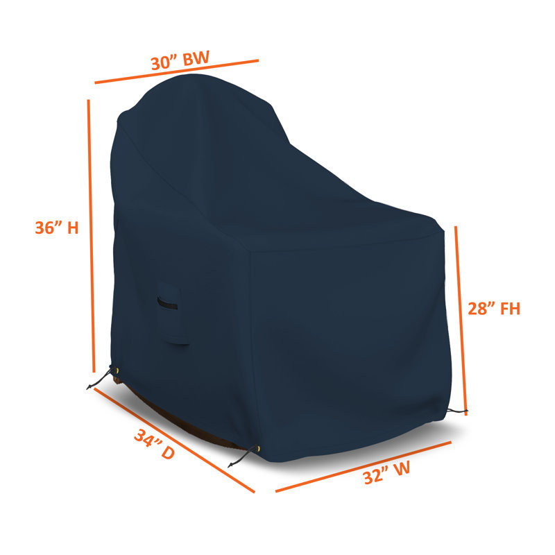 Heavy Duty Outdoor Adirondack Patio Chair Covers, Waterproof Patio Chair Covers, 36" H x 32" W x 34" D, Blue