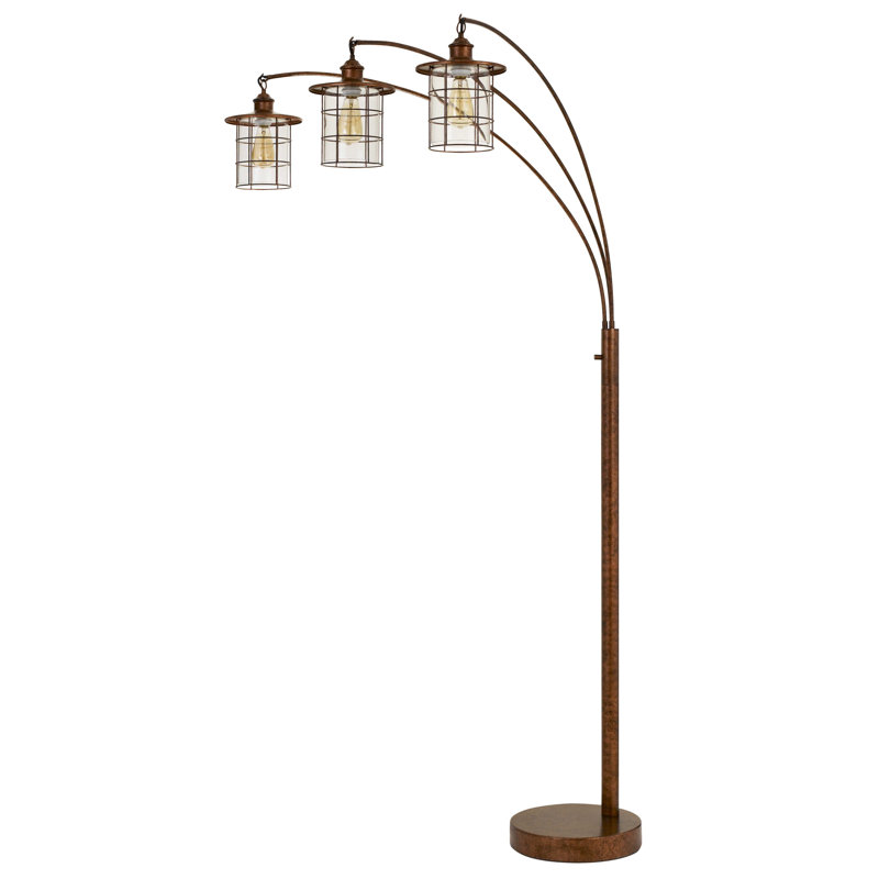 Hampson 89'' Arched Floor Lamp, Rust