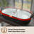 Hudson 71" x 35.4" Freestanding Soaking Bathtub Solid Surface Bathroom Tub with Black Bath