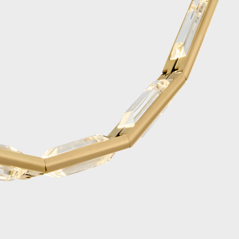 Catena 118 Chandelier, Hand Rubbed Antique Brass, 3000 Kelvins, Surface