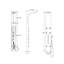 Panneau de douche thermostatique en acier inoxydable 62 po avec pomme de douche Blue Ocean (SPS88991)