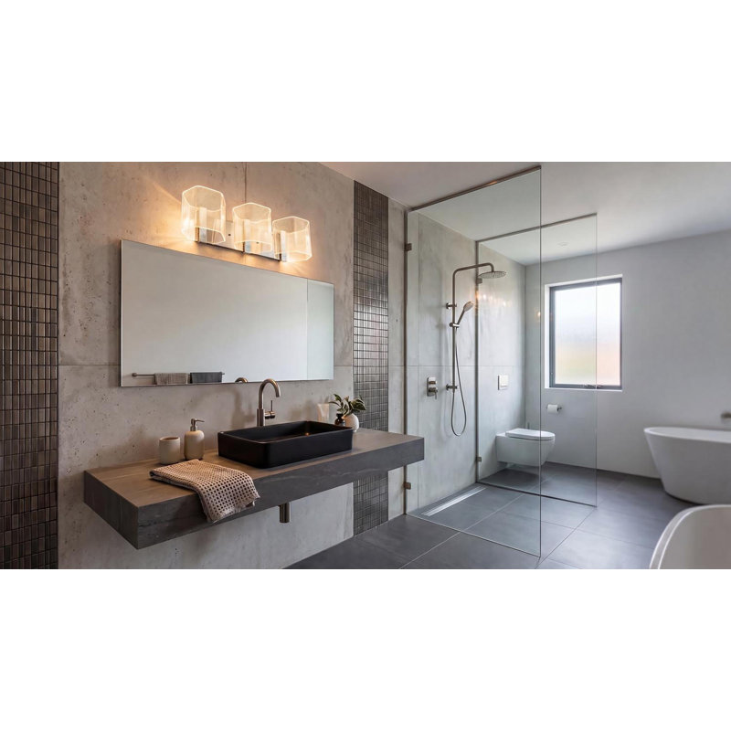 Éclairage pour meuble-lavabo Kunz, Nickel brossé