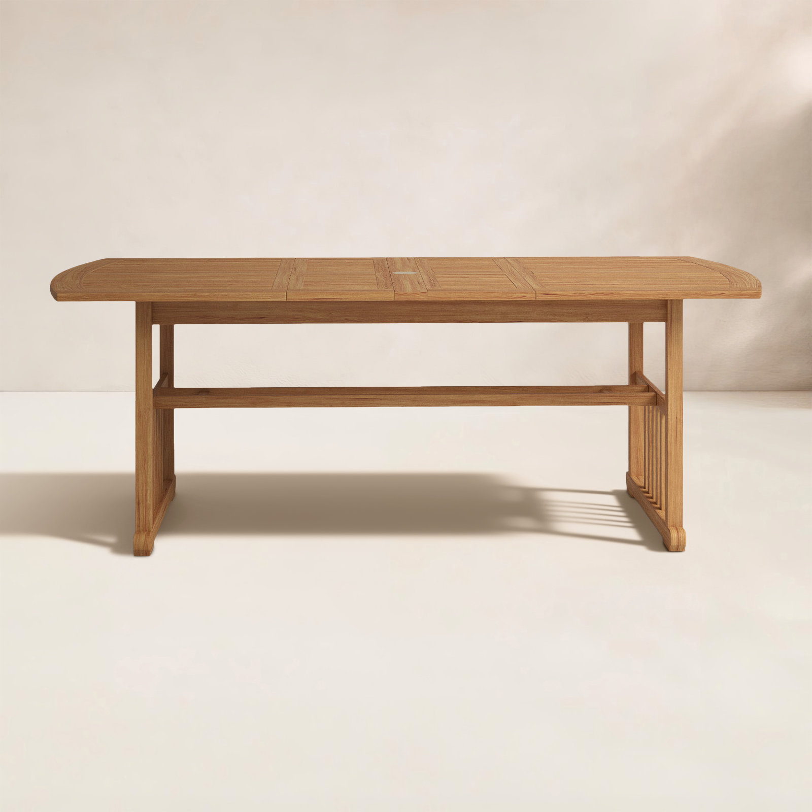 Narelle 84.25 " Extendable Teak Patio Dining Table