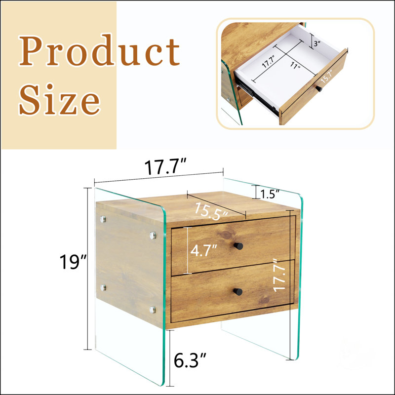 Double-Drawer Bedside Table