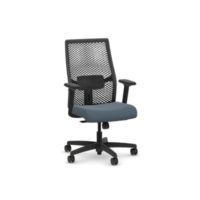 Chaise de bureau ergonomique HON Ignition 2.0 ReA Activ, inclinaison standard, structure noire, Nimbus