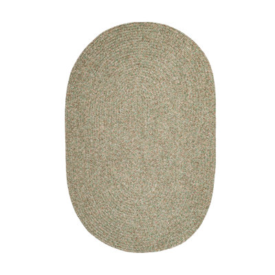 Tapis vert tressé Seline