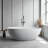 KISRAIS 65"x30" Solid Surface Freestanding Soaking Bathtub-116788123