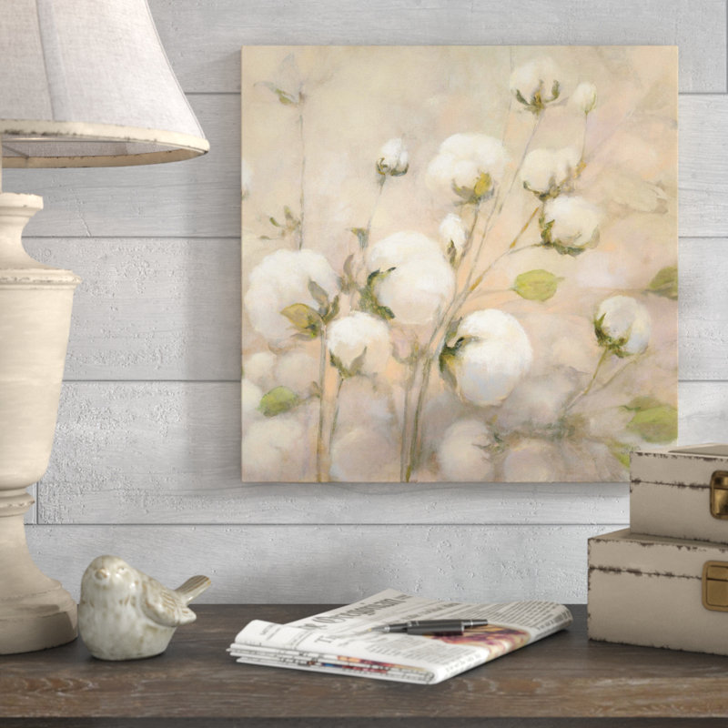 «Cotton Field II», reproduction de peinture acrylique sur toile, H 18 po x l 18 po x P 1 po, Toile tendue