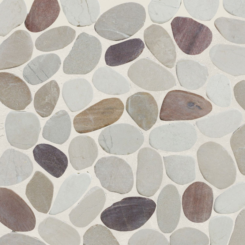 Hawaii 12" x 12" Natural Stone Pebbles Mosaic Wall & Floor Tile, Cherry