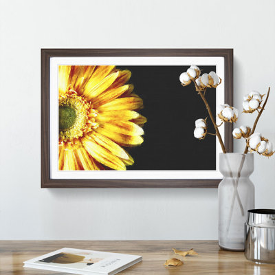 A Beautiful Yellow Flower - Single Picture Frame Painting on MDF
