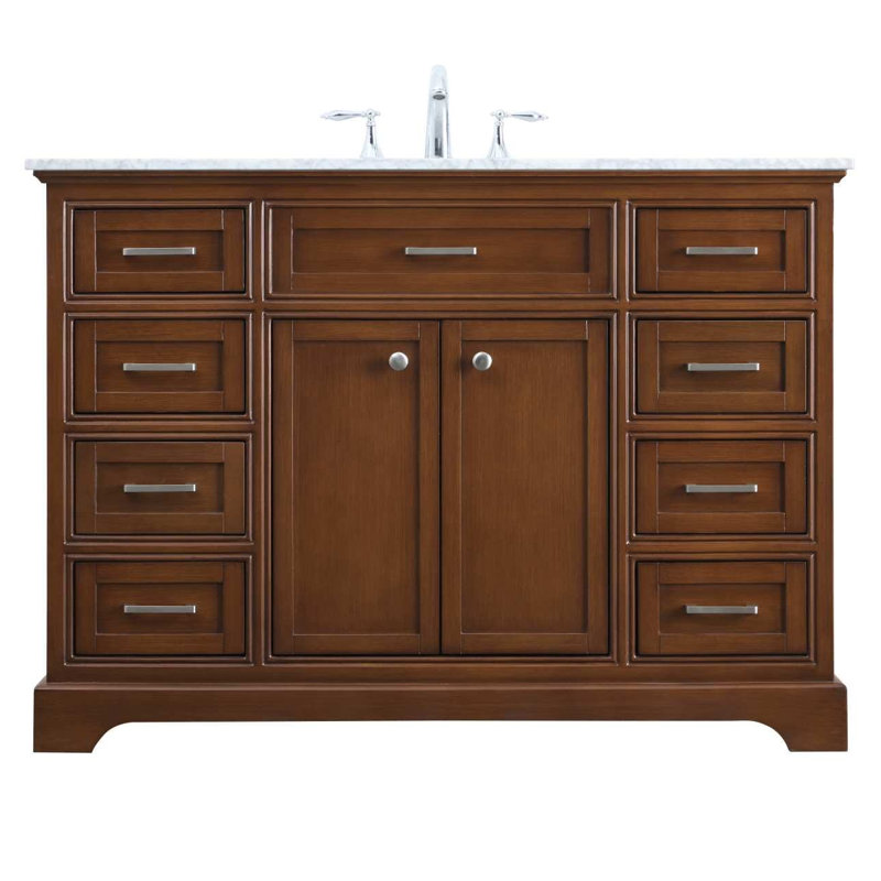 Ensemble de meuble-lavabo simple de 48 po Hermes, Teck