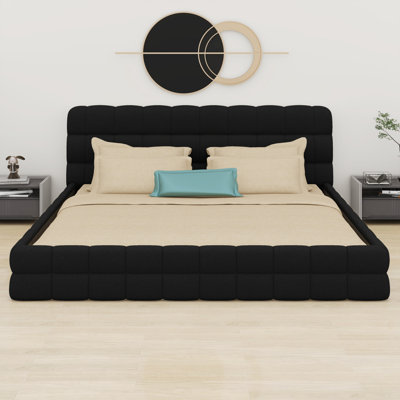 Lit plateforme tapissier confortable