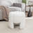 Faux Fur Upholstered Ottoman-2143206215