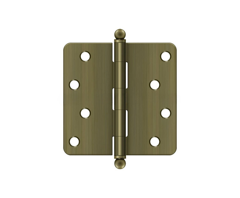 Steel Hinge, Antique Brass