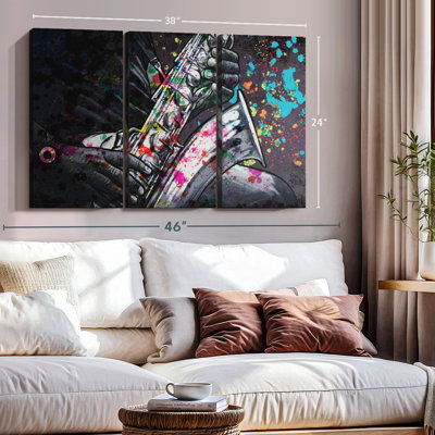 Musique «Saxophone Splash Of Color», reproduction sur toile