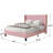 Schauer Corduroy Upholstered Wingback Bed, Metal Frame , Plywood Slats, No Box Spring-2116114349-2116114348