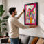 Hands Reaching Together Modern - Framed Print-1413076320-1413076333