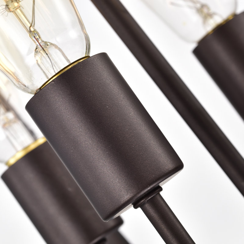 Lustre empire 4 lumières Halen, Bronze huilé, H 23 po x l 16 po x P 16 po