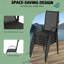 Ensemble de conversation extérieur 8 pièces avec parasol inclinable