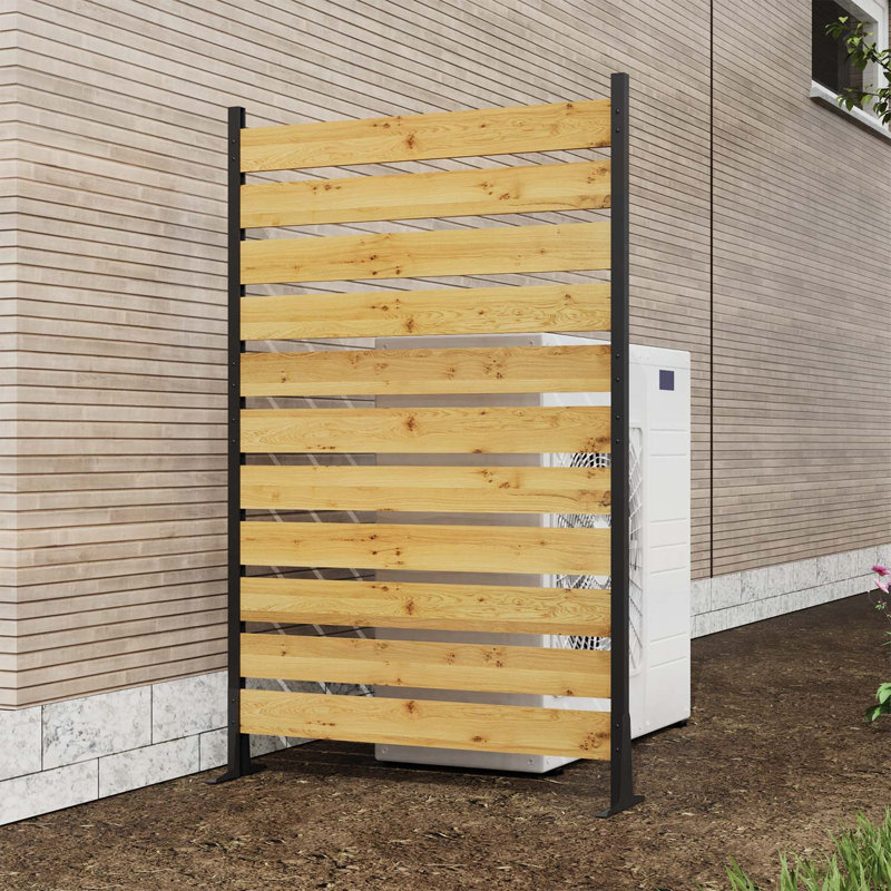 Paravent d'extérieur en bois, 72" H x 45" W x 15.8" D