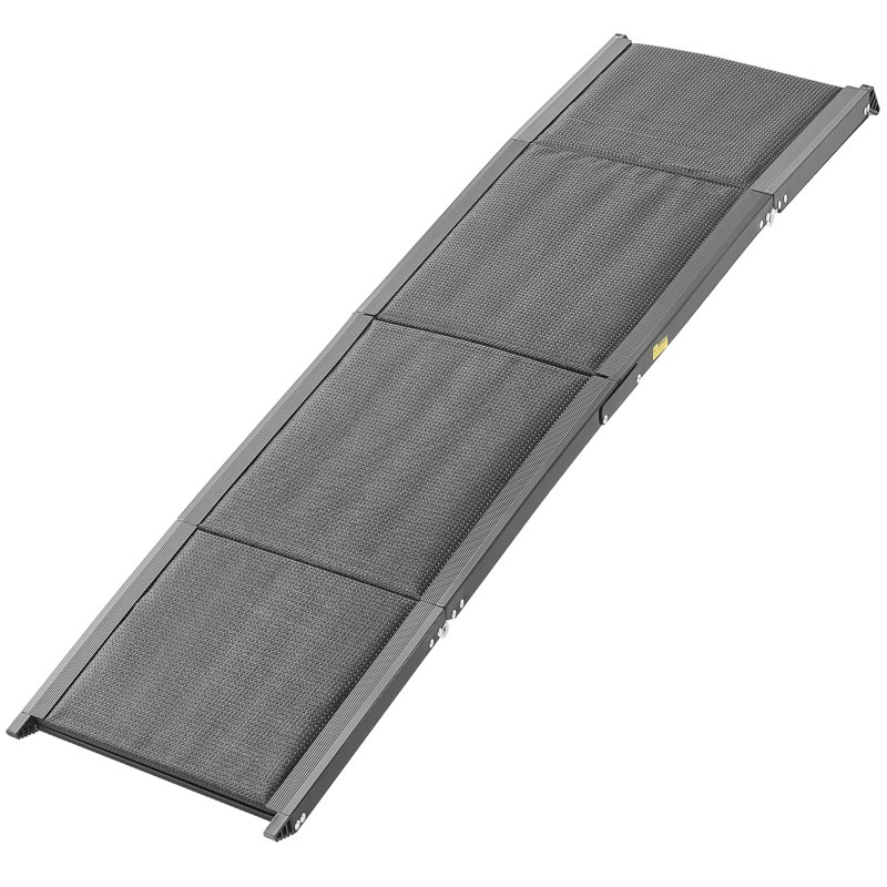 Rampe pour chien - longueur 71 po, largeur 20 po, pliable pour les chiens jusqu'à 250 lb, tissu antidérapant, VUS portable, aluminium 6063, camions à pliage rapide, dépliage