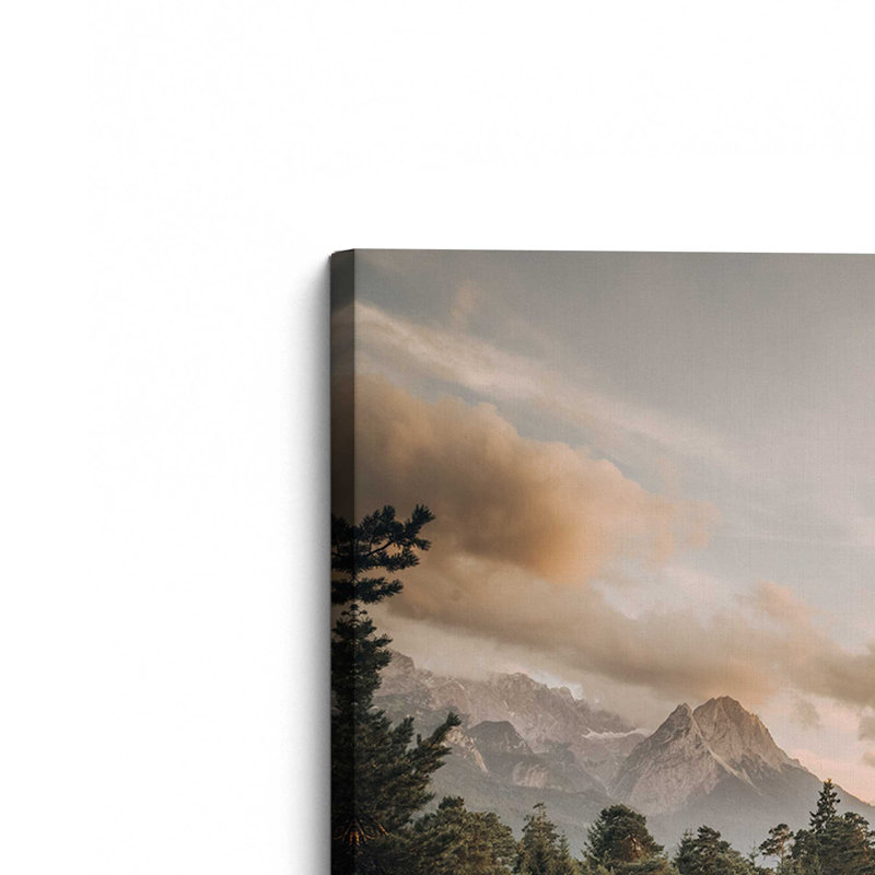 Twilight Alpine View Rolled Canvas Print, 12" H x 18" W x 1.25" D, Wrapped Canvas