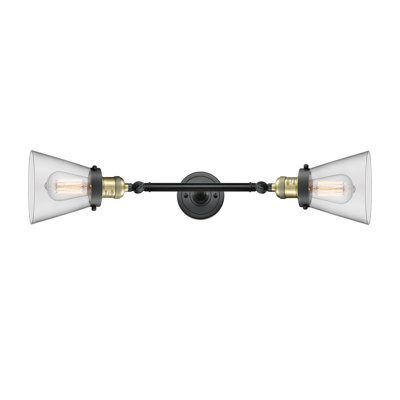 Éclairage de meuble-lavabo inclinable 2 lumières Cone