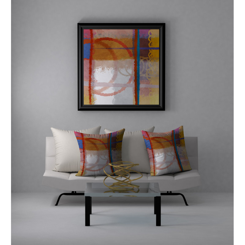 Abstract Reversible Throw Pillow, 20" x 20"