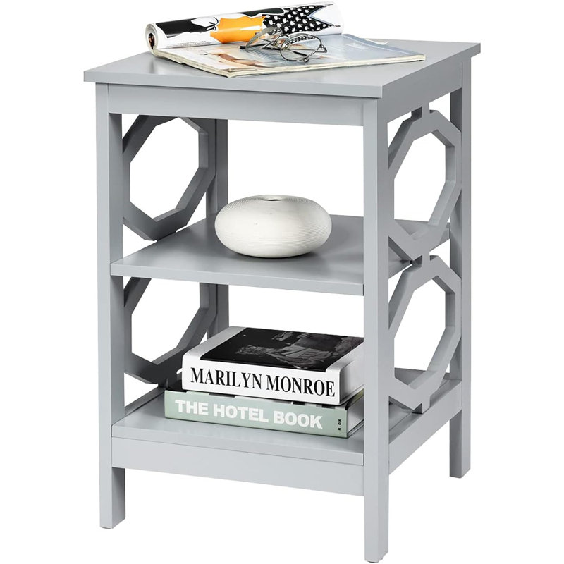 Amitie End Table, Grey/Brown/Blue