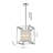 Transitional 4-Light Chrome Pendant With Clear Crystals