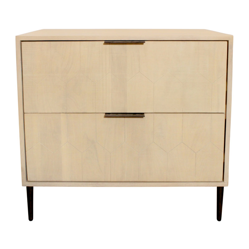 Table de chevet 2 tiroirs Hockman