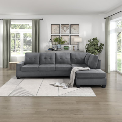 Canapé modulaire réversible en microfibre moderne et contemporain Mahni