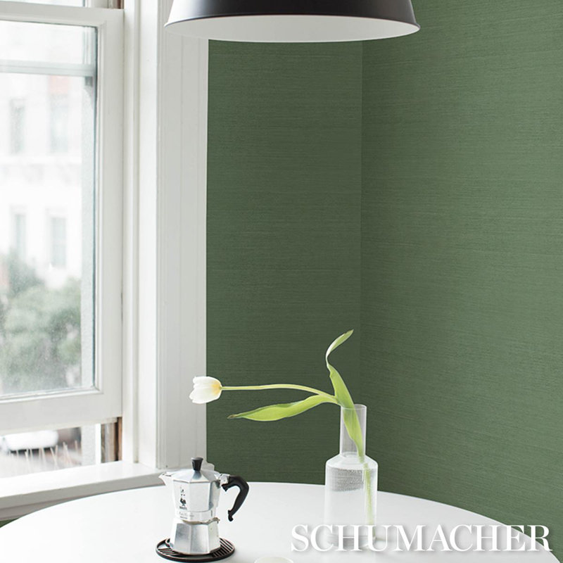 Schumacher X Backdrop Haruki Sisal Wallpaper, Light Green