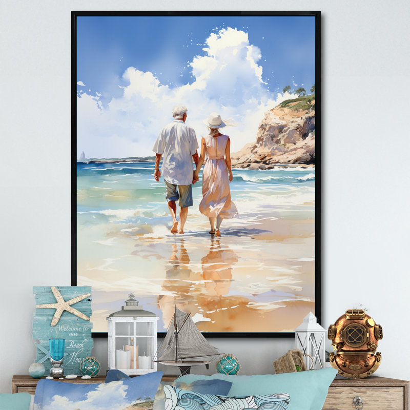 «Beach Photo Loves I», reproduction sur toile, H 40 po x l 30 po x P 1,5 po, Noir