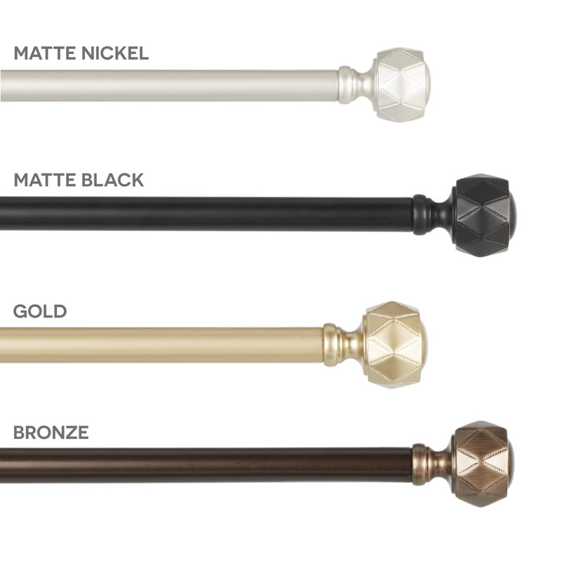 Amalgamated Textiles Adjustable Single Curtain Rod