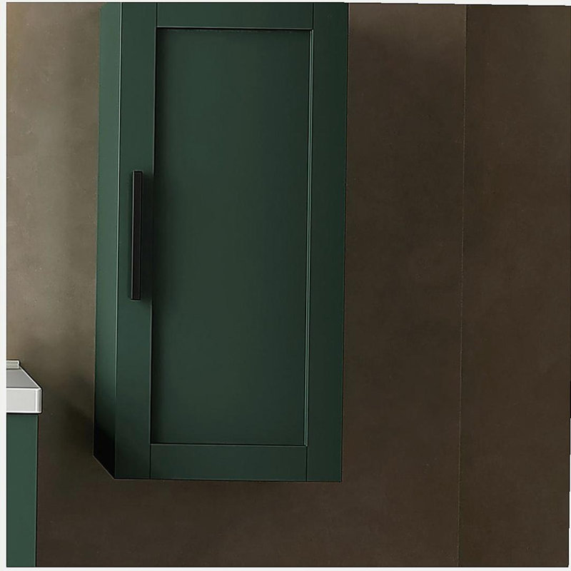 Armoire murale de salle de bain flottante murale 14 "avec porte et tablette, couleur verte