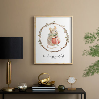 Harvest Home Mouse Framed Print - Solid Wood