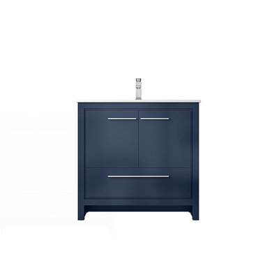 36 po X P 20 po Ensemble de meuble-lavabo avec plateau en marbre de culture et robinet chromé