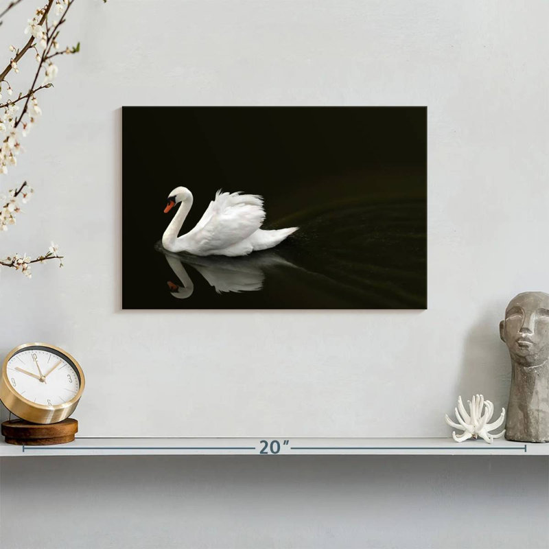 Brampt White Swan Elegance, 8" H x 12" W