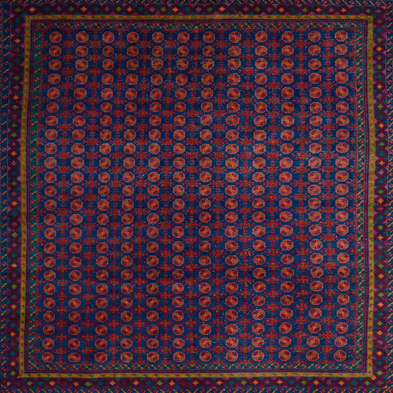 Tapis abstrait moderne 5383, Carré 6 pi