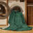 Machine Washable Solid Green Area Rug-1572024326