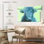 Brampt Highland Cow sur fond vert-107830219
